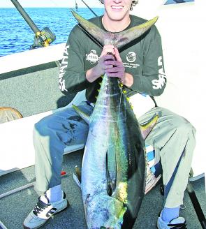 Big-eye tuna are now featuring more often in catches. This one was taken on a trolled lure.